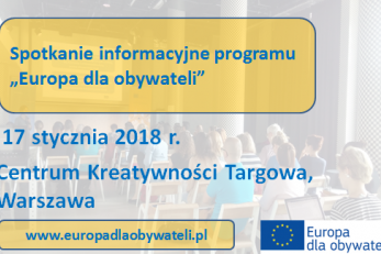 Zaproszenie na spotkanie informacyjne na temat programu "Europa dla obywateli"
